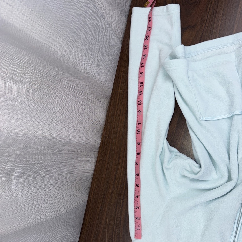 Jasmine Rose Pale Blue Fleece Bed Jacket Zip Front & Matching Lounge Pants Small - Picture 7 of 11